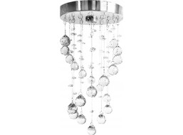 Stropné krištáľové svietidlo CRYSTAL helix - 55 cm - chrómové