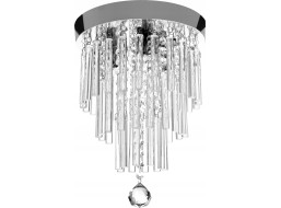 Stropné krištáľové svietidlo CRYSTAL icicle - 35 cm - chrómové