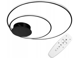 Stropné LED svietidlo CIRCLES - 110W - čierne - s ovládačom