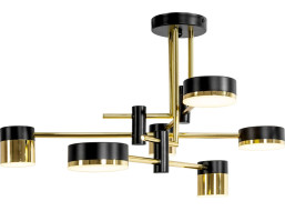 Stropné LED svietidlo HANDY 6 - 45W - čierne/zlaté