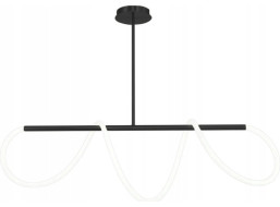 Stropné LED svietidlo CURVE long - 40W - čierne