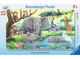 RAVENSBURGER Puzzle Africké zvieratá 15 dielikov