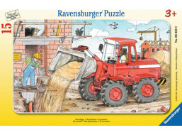 RAVENSBURGER Puzzle Práca s bagrom 15 dielikov