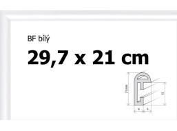BFHM Plastový rám 29,7x21cm A4 - biely