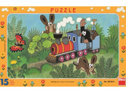 DINO Puzzle Krtko a lokomotíva 15 dielikov