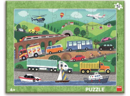 DINO Puzzle Dopravné prostriedky 40 dielikov