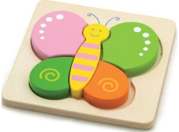STUDO WOOD Drevené puzzle Motýlik 5 dielikov