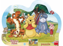 DINO Puzzle Schovávaná s medvedíkom Pú 25 dielikov