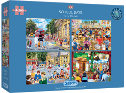 GIBSONS Puzzle Školský deň 4x500 dielikov