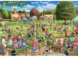 GIBSONS Puzzle Dedinská psia súťaž 1000 dielikov