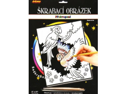 ARTLOVER Škrabací obrázok s prekvapením Dva papagáje 20x25cm
