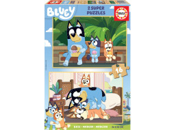 EDUCA Drevené puzzle Bluey 2x16 dielikov