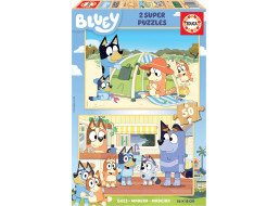 EDUCA Drevené puzzle Bluey 2x50 dielikov