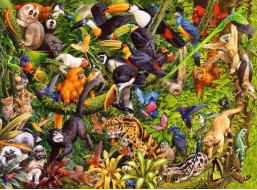RAVENSBURGER Puzzle Dažďový prales XXL 200 dielikov