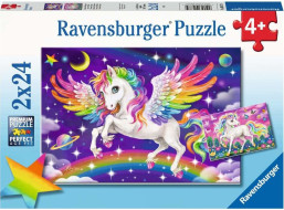 RAVENSBURGER Puzzle Jednorožec a Pegas 2x24 dielikov
