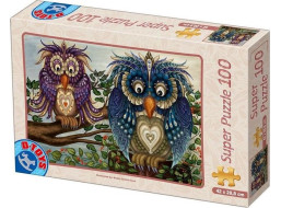 D-TOYS Puzzle Soví pár 100 dielikov