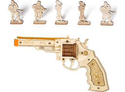 ROBOTIME Roker 3D drevené puzzle Revolver Corsac M60 102 dielikov