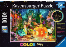 RAVENSBURGER Svietiace puzzle Popoluška XXL 100 dielikov