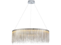 Stropné LED krištáľové svietidlo WATERFALL large - 20W - chrómové