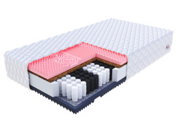 Taštičkový matrac GINA 200x90x22 cm - HR pena / pamäťová pena / kokos