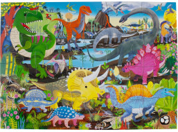 EEBOO Puzzle Dinosaurie krajiny 20 dielikov