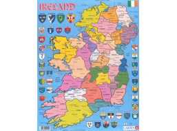 LARSEN Puzzle Politická mapa Severného Írska 48 dielikov