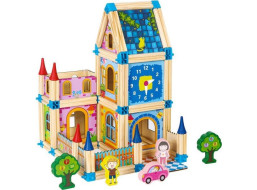 ECOTOYS Drevené kocky Domček