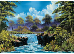 SCHMIDT Puzzle Bob Ross: Vodopád na paseke 1000 dielikov
