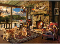 COBBLE HILL Puzzle Chata pri jazere 1000 dielikov