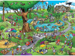 COBBLE HILL Puzzle DoodleTown: Typický golf 1000 dielikov