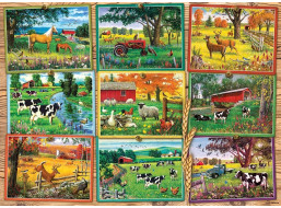 COBBLE HILL Puzzle Pohľady z farmy 1000 dielikov