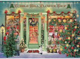 COBBLE HILL Puzzle Vianočné kvetinárstvo 1000 dielikov