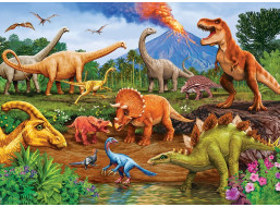 COBBLE HILL Rodinné puzzle Dinosaury 350 dielikov