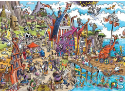 COBBLE HILL Puzzle DoodleTown: Dedina Vikingov 1000 dielikov