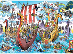 COBBLE HILL Rodinné puzzle Vikingská výprava 350 dielikov