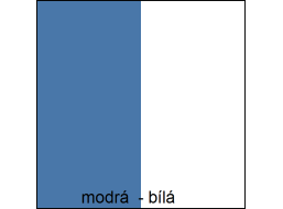 Farebné prevedenie - modrá / biela