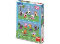 DINO Puzzle Prasiatko Peppa a kamaráti 2x48 dielikov
