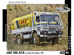 RETRO-AUTA Puzzle TRUCK č.27 Liaz 100.55 D pre Rallye Paríž-Dakar (1985) 40 dielikov