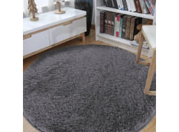 Moderný koberec SHAGGY CAMIL okrúhly - grafitový