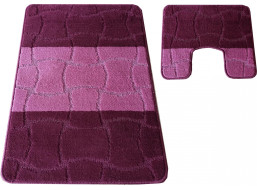 Súprava kúpeľňových predložiek s výrezom TÁŇA - tiles - fialová