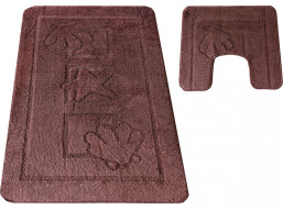 Súprava kúpeľňových predložiek s výrezom TÁŇA - sea - hnedá