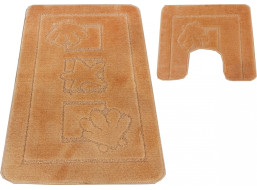 Súprava kúpeľňových predložiek s výrezom TÁŇA - sea - oranžová