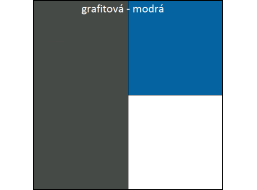 Farebné prevedenie - grafit / modrá / biela