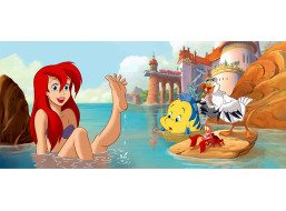 Detská fototapeta DISNEY - Šťastná Ariel - 202x90 cm