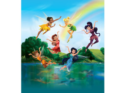 Detská fototapeta DISNEY - Víly a dúha - 180x202 cm