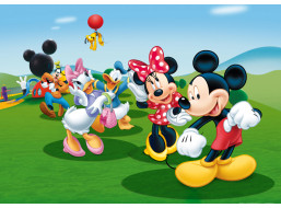 Detská fototapeta DISNEY - Mickey Mouse tancuje s priateľmi - 155x110 cm