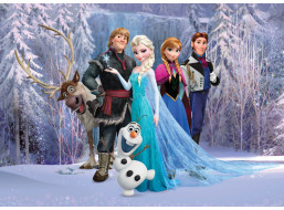Detská fototapeta DISNEY - Frozen v kúzelnom lese - 155x110 cm