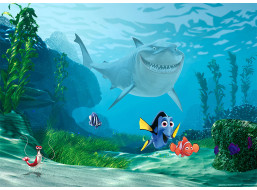 Detská fototapeta DISNEY - Nemo a Dory v nebezpečenstve - 155x110 cm