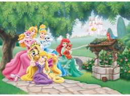 Detská fototapeta DISNEY - Princezné so svojimi miláčikmi - 155x110 cm