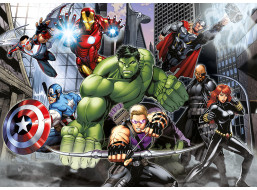 Detská fototapeta MARVEL - Hrdinovia Avengers v akcii - 155x110 cm